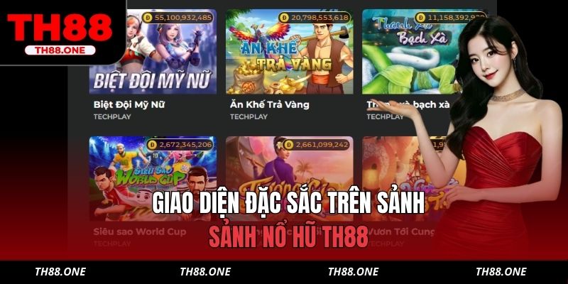 Giao diện đặc sắc trên sảnh nổ hũ TH88